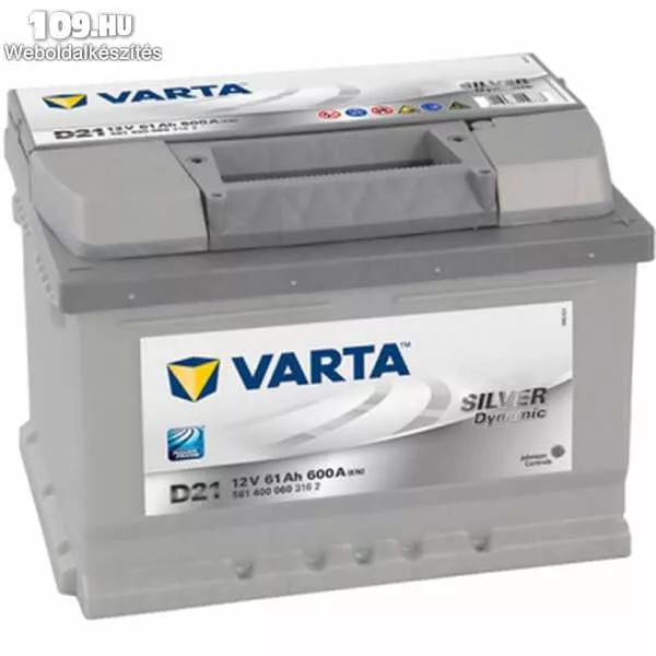 VARTA Silver dynamic 12V 61Ah szgk akkumulátor jobb+
