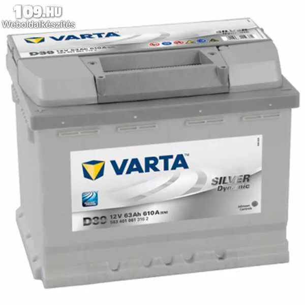 VARTA Silver dynamic 12V 63Ah szgk akkumulátor bal+